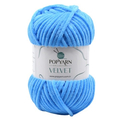 Knitting yarn Velvet B027 - blue